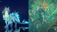 Solitary Suanni and its location (Image via HoYoverse)